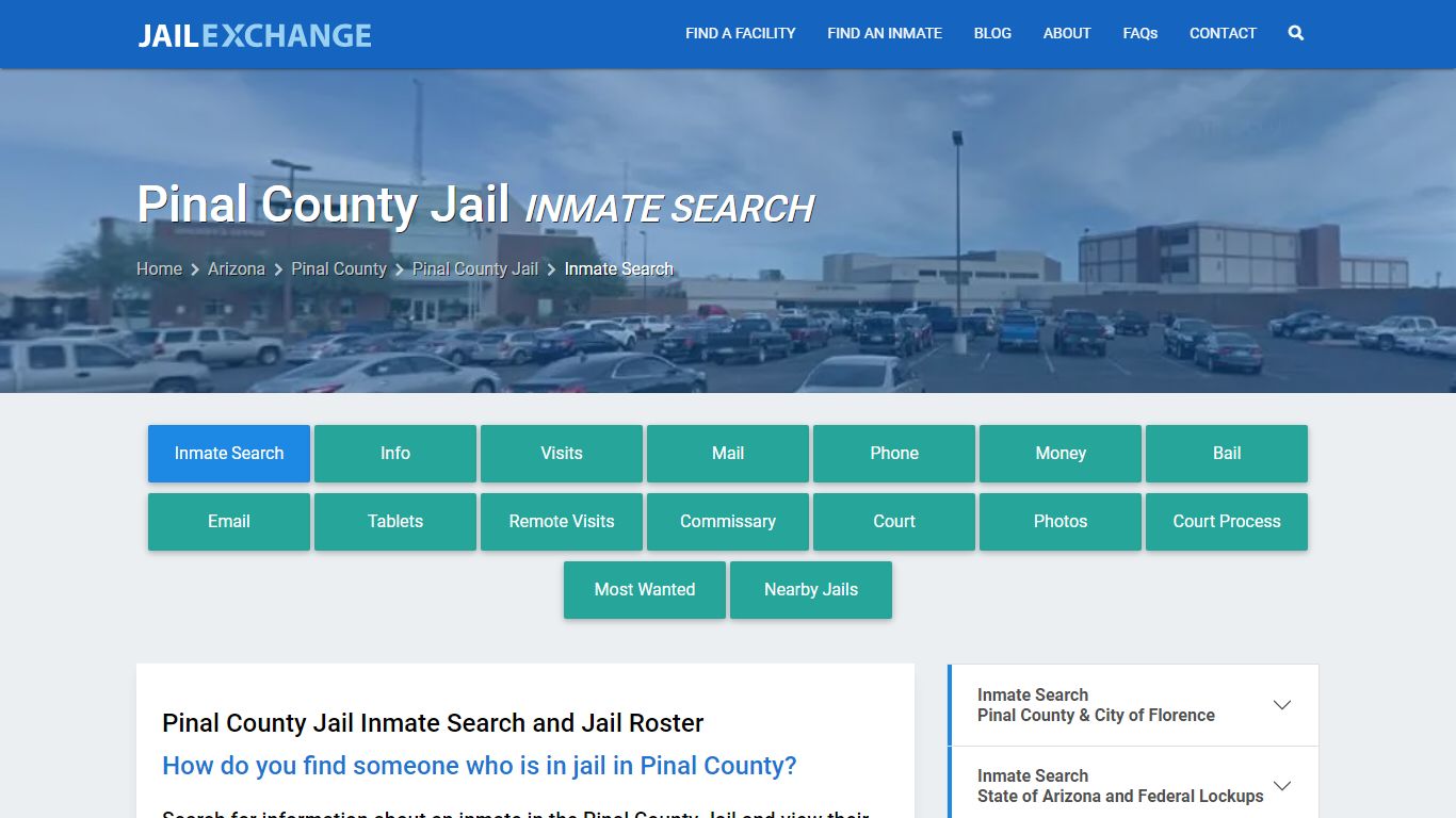 Inmate Search: Roster & Mugshots - Pinal County Jail, AZ